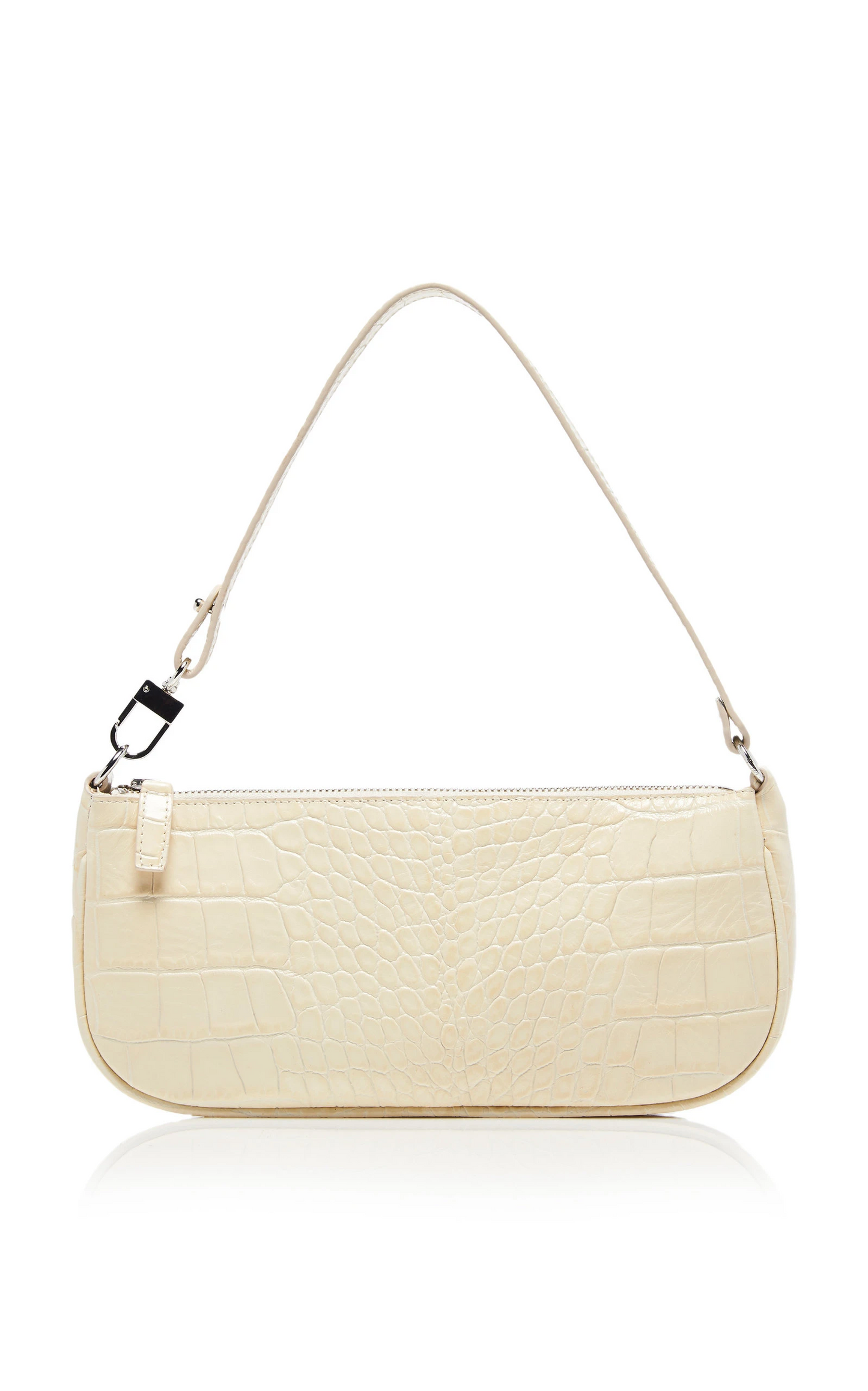 CREAM CROCO EMBOSSED LEATHER