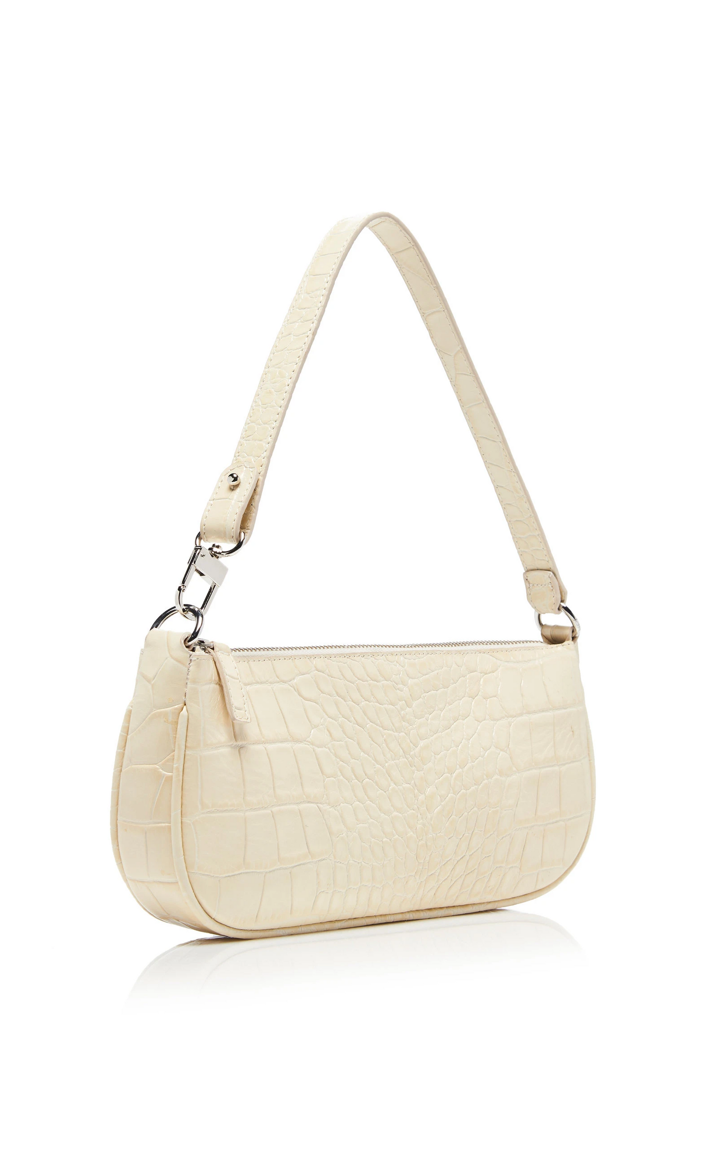 CREAM CROCO EMBOSSED LEATHER