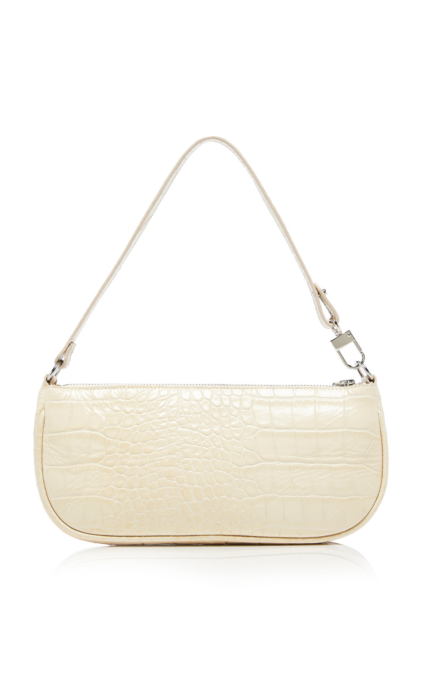 CREAM CROCO EMBOSSED LEATHER