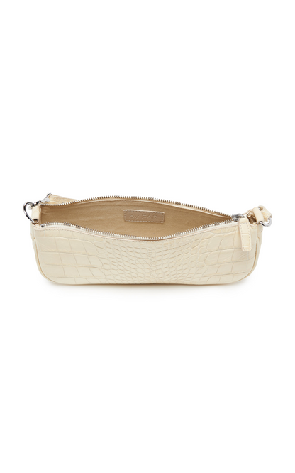 CREAM CROCO EMBOSSED LEATHER